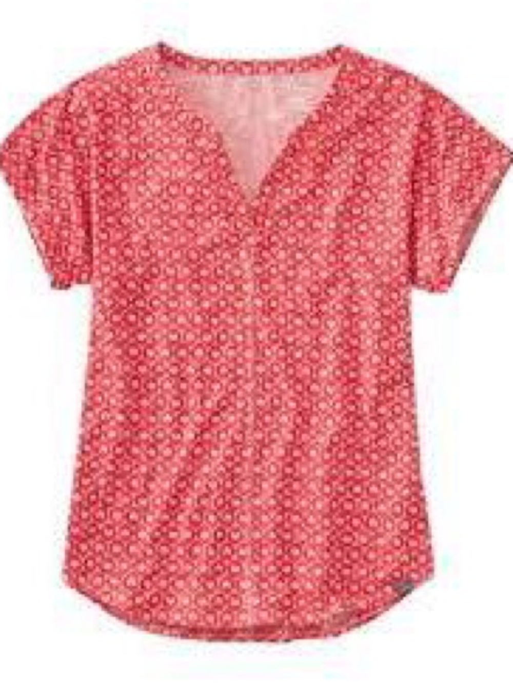 L.L Bean Streamside Split neck Tee Size XL